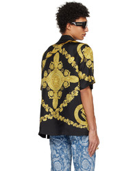 Versace Black Maschera Baroque Shirt