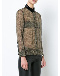 Amiri Sheer Leopard Print Shirt