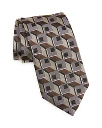Dries Van Noten Geometric Silk Tie In Lilac At Nordstrom