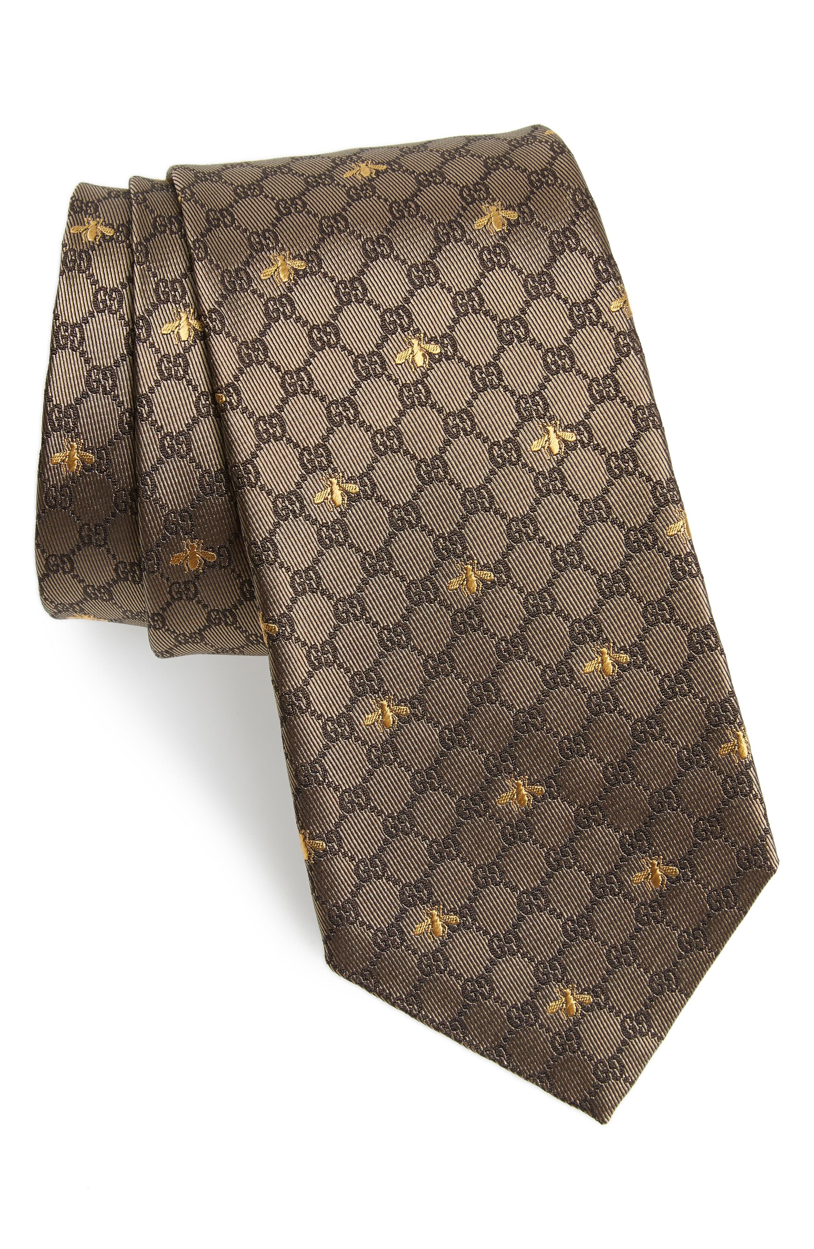 Paine Gillic afbrudt Afbestille Gucci Gg Bee Silk Tie, $220 | Nordstrom | Lookastic