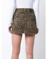 R 13 R13 Leopard Print Skirt