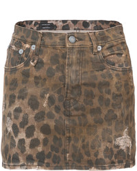 R 13 R13 Leopard Print Skirt