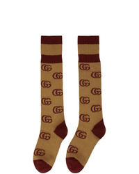 Gucci Brown Double G Socks