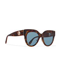 Fendi Oversized Printed D Frame Acetate Sunglasses