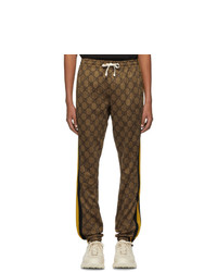 Gucci Brown Gg Striped Lounge Pants