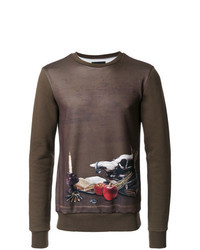 Brown Print Sweatshirt
