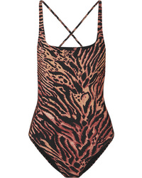 Ganni Tiger Print Swimsuit