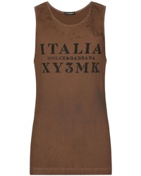 Dolce & Gabbana Logo Print Tank T Shirt