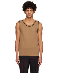 Ernest W. Baker Tan Quilted Tank Top