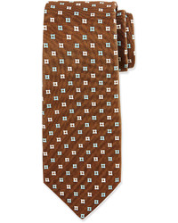 Brown Print Tie