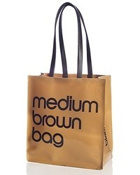 Brown Print Tote Bag