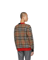 Burberry Brown Check Duggan Sweater
