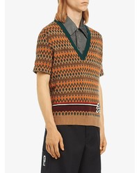 Prada Jacquard Short Sleeve Sweater