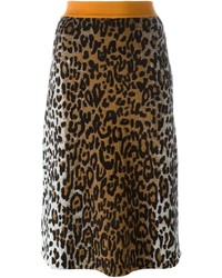 Stella McCartney Cheetah Print Jacquard Skirt
