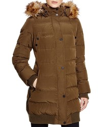 7 For All Mankind Faux Fur Trim Down Coat