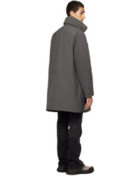 C2h4 Gray Continuous Zipper Coat