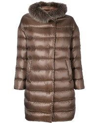 Herno Padded Coat With Fur Trim