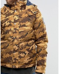 The North Face Box Canyon Down Jacket In Brown Camo