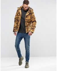 The North Face Box Canyon Down Jacket In Brown Camo