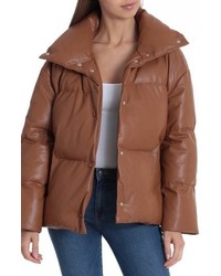 Bagatelle Faux Leather Puffer Jacket