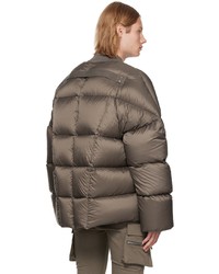 Rick Owens Taupe Down Bomber Jacket
