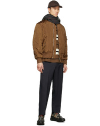 Burberry Brown Quilted Bomber Jacket