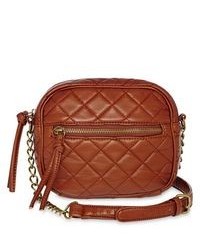Brown Quilted Crossbody Bag