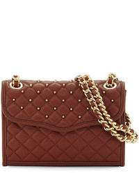 Rebecca Minkoff Quilted Mini Leather Shoulder Bag Whiskey