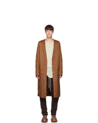 Brown Quilted Overcoat