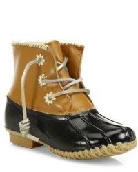 Jack Rogers Chloe Classic Whipstitch Leather Rubber Boots