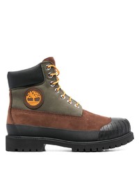Brown Rubber Casual Boots