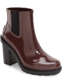Brown Rubber Chelsea Boots