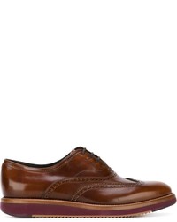 Brown Rubber Oxford Shoes