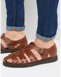 Red Tape Gladiator Sandals In Brown