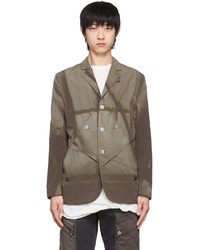 Jiyong Kim Brown Polyester Blazer