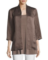 Eileen Fisher Organic Linensilk Satin Jacket Plus Size