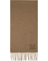 Max Mara Brown Embroidered Scarf