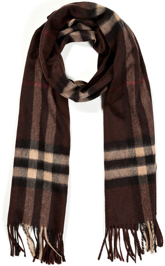 brown burberry scarf