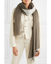 Majestic Filatures Dan Two Tone Cotton And Cashmere Blend Scarf