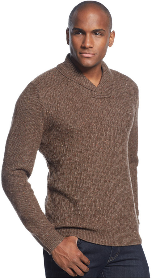 Tasso Elba Wool Blend Shawl Sweater | Where to buy & how to wear