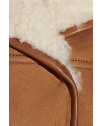 Miu Miu Leather Trimmed Shearling Coat