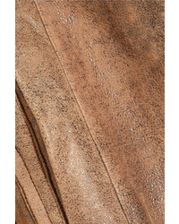 MM6 MAISON MARGIELA Oversized Shearling Lined Nubuck Coat Brown
