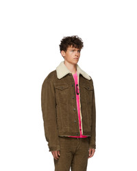 DSQUARED2 Brown Stretch Corduroy Over Jacket