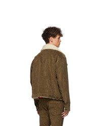 DSQUARED2 Brown Stretch Corduroy Over Jacket