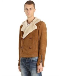 Double Breasted Shearling Jacket