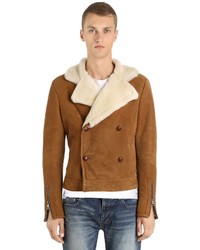 Double Breasted Shearling Jacket