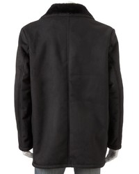 Excelled Faux Shearling Pea Coat