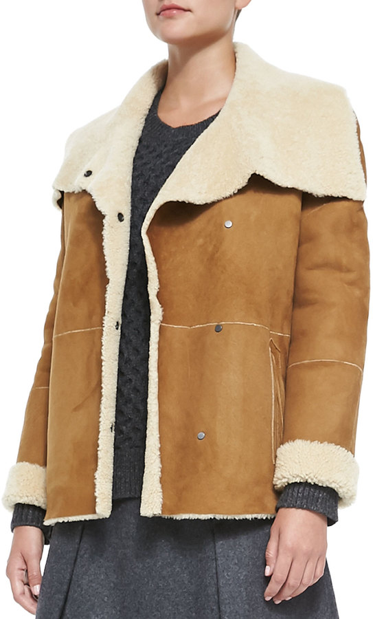 Vince Bi Tone Lamb Shearling Jacket | Where to buy & how to wear