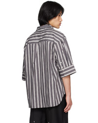 C2h4 Black White Corbusian Fold Over Shirt