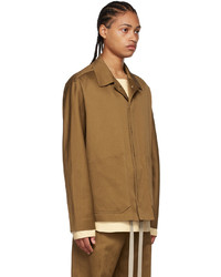 Ermenegildo Zegna Couture Brown Cotton Jacket